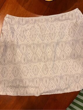 Women's Foray Golf White Lace-Pattern Mini Skirt Sport Skort
